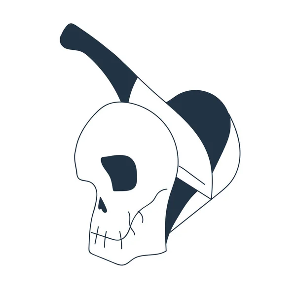 Totenkopf Icon Vektor Isoliert Auf Weißem Hintergrund Schädel Transparentes Zeichen — Stockvektor