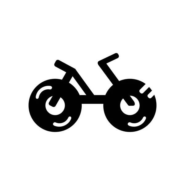 Fiets Pictogram Vector Geïsoleerd Een Witte Achtergrond Fiets Transparante Teken — Stockvector