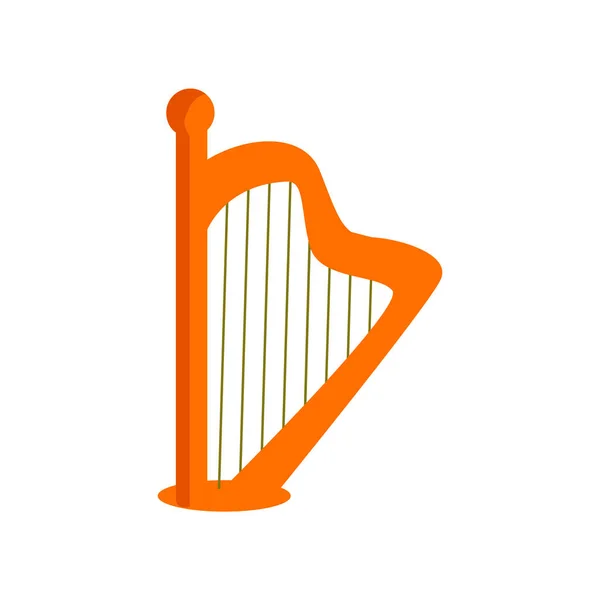 Harp Pictogram Vector Geïsoleerd Een Witte Achtergrond Harp Transparante Teken — Stockvector