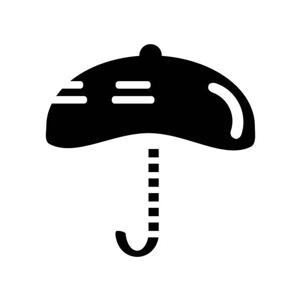 傘アイコン ベクトル分離ホワイト バック グラウンド 傘透明サイン 黒ファッションのシンボル — ストックベクタ
