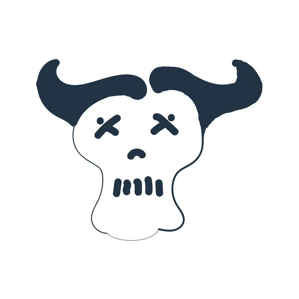 Totenkopf Icon Vektor Isoliert Auf Weißem Hintergrund Schädel Transparentes Zeichen — Stockvektor