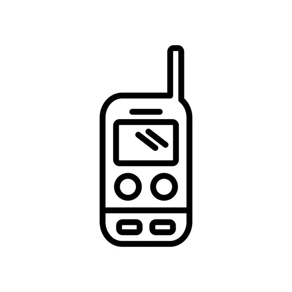 Antiguo Icono Del Teléfono Móvil Vector Aislado Sobre Fondo Blanco — Archivo Imágenes Vectoriales
