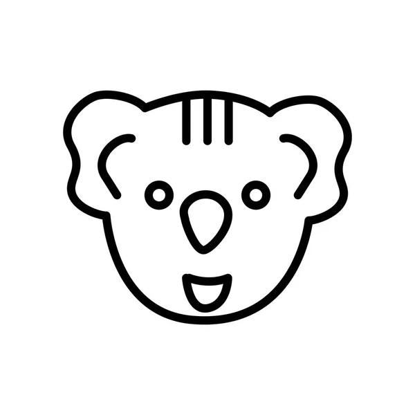 Koala Vector Icono Aislado Sobre Fondo Blanco Koala Signo Transparente — Archivo Imágenes Vectoriales