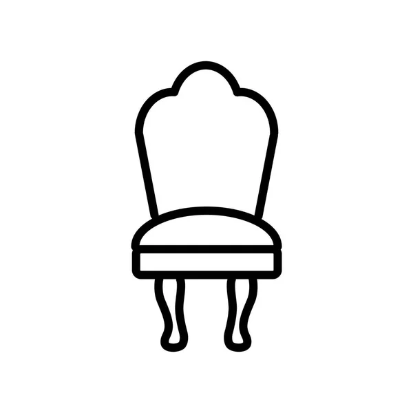白い背景 椅子透明署名 線形およびアウトライン スタイルのストロークの要素に分離された椅子のアイコン ベクトル — ストックベクタ
