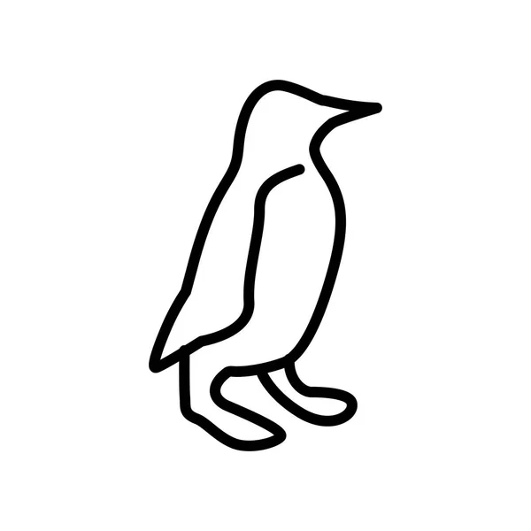 Pingvin Ikonen Vektor Isolerad Vit Bakgrund Penguin Transparent Skylt — Stock vektor