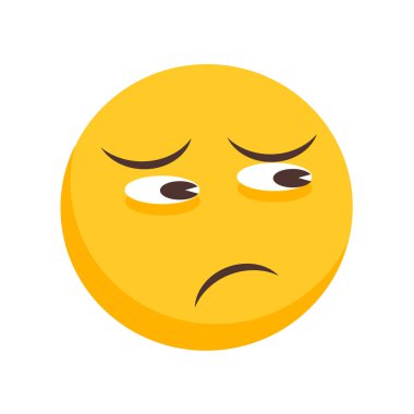 Beyaz arka plan üzerinde yorgun şeffaf işareti izole yorgun simge vektör