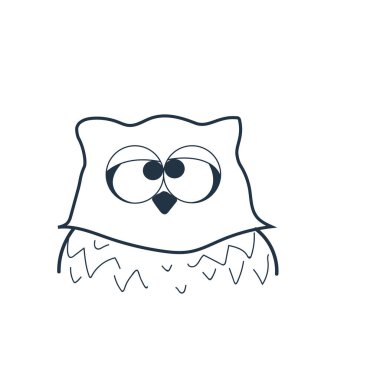 Beyaz arka plan üzerinde baykuş şeffaf işareti izole baykuş simge vektör