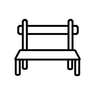 Beyaz arka plan üzerinde tezgah şeffaf işareti izole tezgah simge vektör