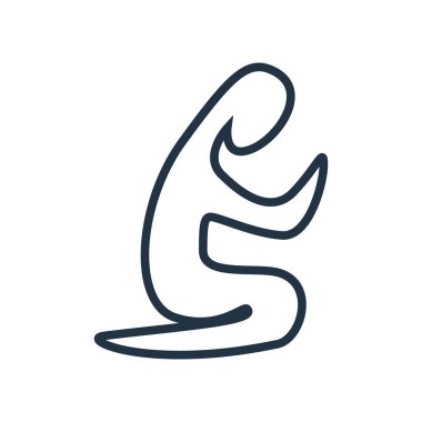 Beyaz arka plan üzerinde manevi şeffaf işareti izole manevi simge vektör