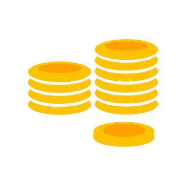 Sikke simge vektör izole beyaz arka plan, yazı tura şeffaf işareti, renkli sihirli sembolleri