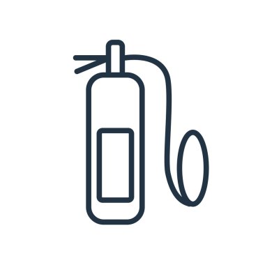 Yangın söndürücü simge vektör beyaz arka plan üzerinde yangın söndürücü şeffaf işareti izole