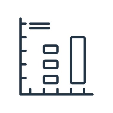 Beyaz arka plan üzerinde Analytics şeffaf işareti izole analytics simge vektör