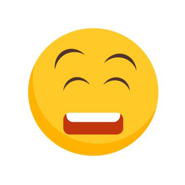 Beyaz arka plan üzerinde mutlu saydam işareti izole mutlu simge vektör