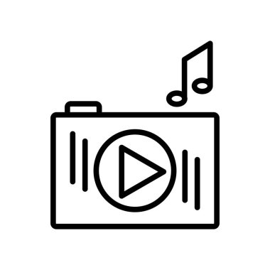 iPod Shuffle simge vektör izole üzerinde beyaz arka plan, ipod Shuffle şeffaf işareti, doğrusal ve kontur öğeleri anahat tarzı