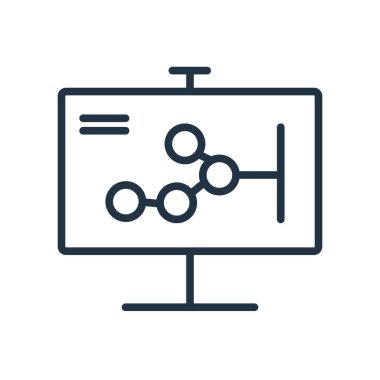 Beyaz arka plan üzerinde Analytics şeffaf işareti izole analytics simge vektör