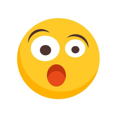 Surprised simge vektör beyaz arka plan üzerinde izole, şeffaf işareti şaşırttı