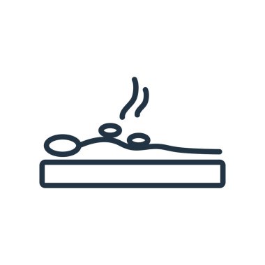 Taş masajı simge vektör beyaz zemin üzerine, taş masajı şeffaf işareti izole.