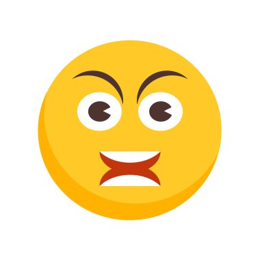 Beyaz arka plan üzerinde kızgın şeffaf işareti izole kızgın simge vektör