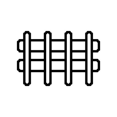 Beyaz arka plan üzerinde çit şeffaf işareti izole çit simge vektör