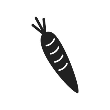 Havuç simge vektör izole beyaz arka plan, havuç şeffaf işareti, çiftlik sembolleri