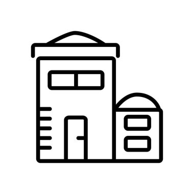 Beyaz arka planda, üniversite şeffaf işareti, doğrusal ve kontur öğeleri anahat tarzı izole üniversite simge vektör