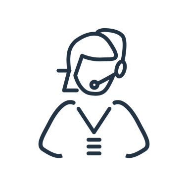 Beyaz arka plan üzerinde destek şeffaf işareti izole simge vektör çekmek