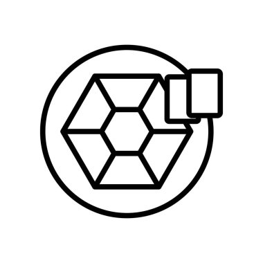 Beyaz arka planda, Masa oyunu şeffaf işareti, doğrusal ve kontur öğeleri anahat tarzı izole oyununu simge vektör