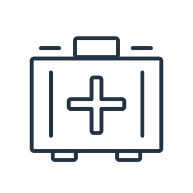 Beyaz arka plan üzerinde ilk yardım kiti şeffaf işareti izole ilk yardım kiti simge vektör