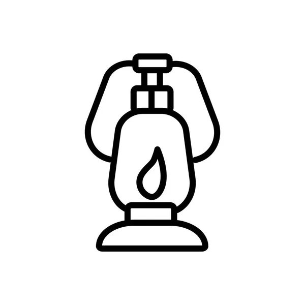 Oil Lamp Icon Vector Isolated White Background Oil Lamp Transparent — Stock Vector