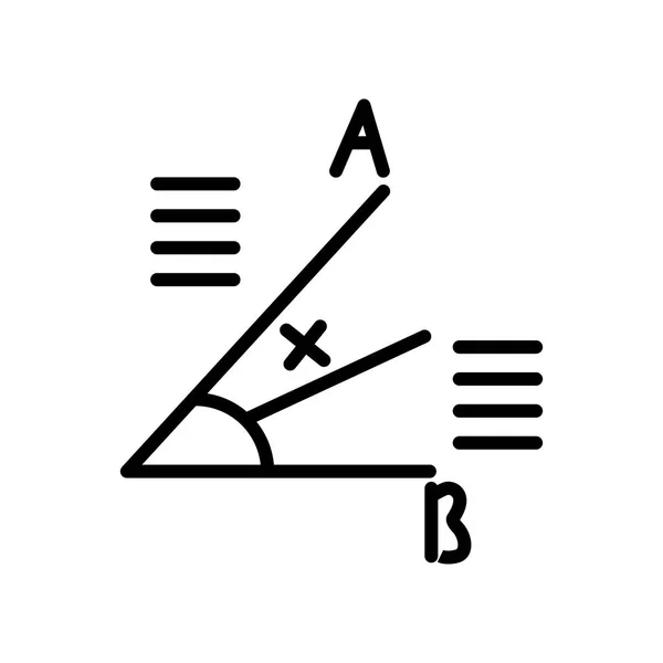 Matematika Ikona Vektor Izolovaných Bílém Pozadí Matematika Transparentní Znamení Lineární — Stockový vektor