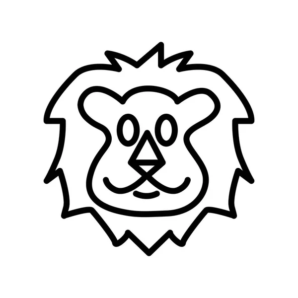 Lion Ikona Vektor Izolovaných Bílém Pozadí Transparentní Znamení Lev — Stockový vektor