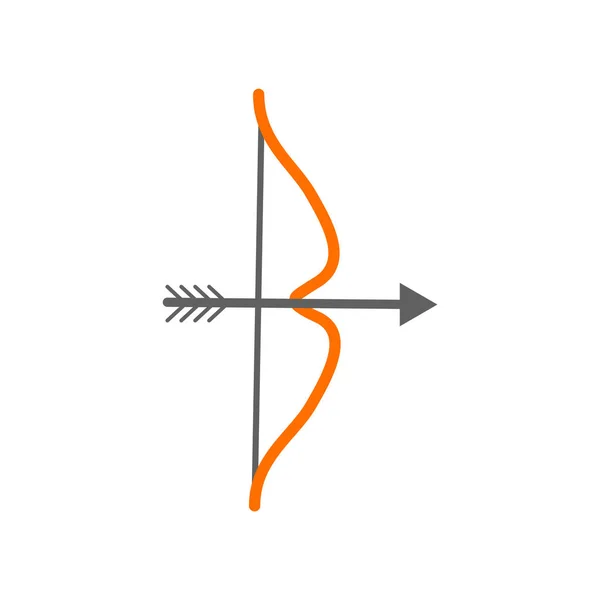 弓和箭图标向量被隔离在白色背景 弓和箭头透明标志 多彩的魔术符号 — 图库矢量图片