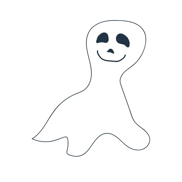 Vetor Ícone Fantasma Isolado Fundo Branco Sinal Transparente Fantasma — Vetor de Stock