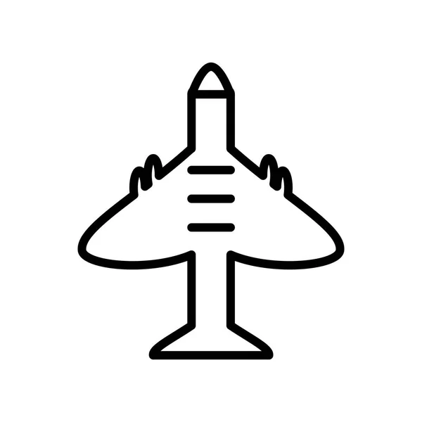 Avion Volant Icône Vecteur Isolé Sur Fond Blanc Avion Volant — Image vectorielle