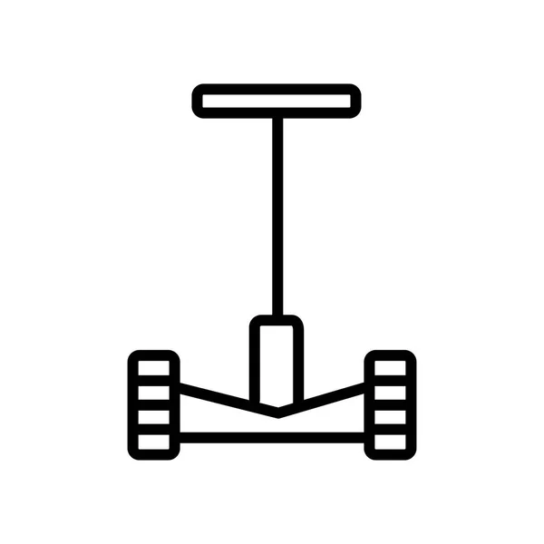 Hoverboard 图标矢量被隔离在白色背景 Hoverboard 透明符号 线性和描边元素的轮廓样式 — 图库矢量图片