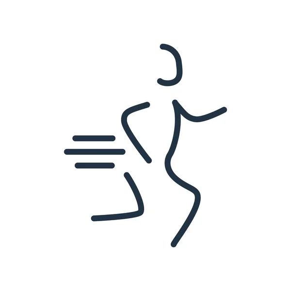 Τρέχοντας Εικονίδιο Διάνυσμα Απομονωθεί Λευκό Φόντο Τρέξιμο Διαφανή Σημάδι — Διανυσματικό Αρχείο
