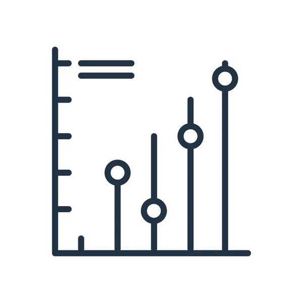 Analytics Wektor Ikona Białym Tle Białym Tle Analytics Przezroczyste Znak — Wektor stockowy