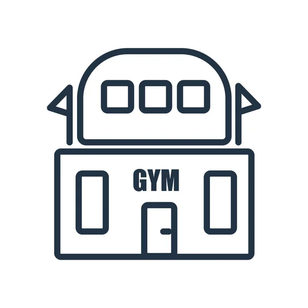 Gimnasio Icono Vector Aislado Sobre Fondo Blanco Gimnasio Signo Transparente — Vector de stock