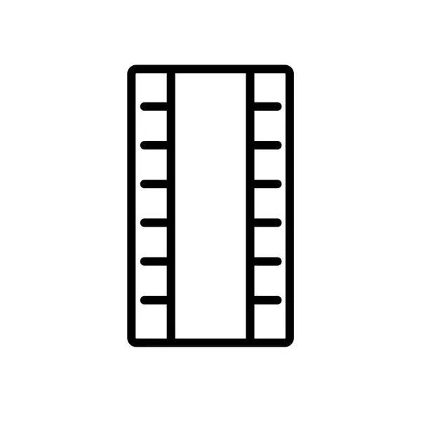 Vecteur Icône Bande Film Isolé Sur Fond Blanc Panneau Transparent — Image vectorielle