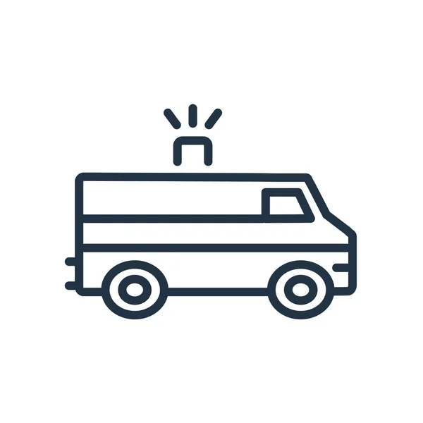 Ambulance Ikona Vektor Izolovaných Bílém Pozadí Ambulance Transparentní Znamení — Stockový vektor