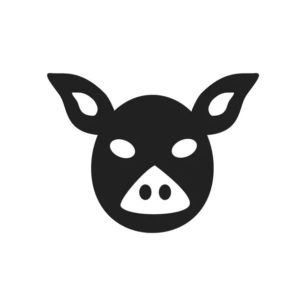 Cerdo Vector Icono Aislado Sobre Fondo Blanco Cerdo Signo Transparente — Vector de stock