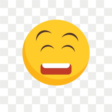 Saydam arka plan üzerinde mutlu logo tasarımı izole mutlu vektör simgesi