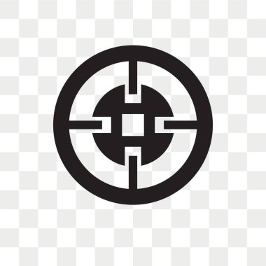 Saydam arka plan üzerinde hedef lo izole hedef vektör simgesi