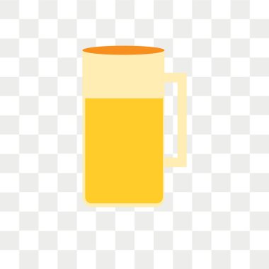 Saydam arka plan üzerinde bira logo tasarımı izole bira vektör simgesi