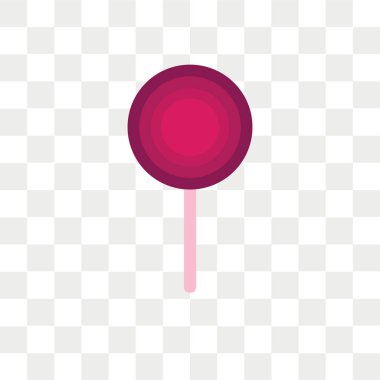 Saydam arka plan üzerinde Lollipo izole lolipop vektör simgesi