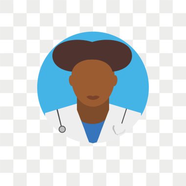 Saydam arka plan üzerinde doktor lo izole Doktor vektör simgesi