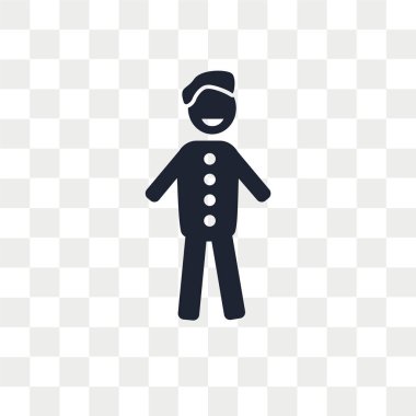 Saydam arka plan üzerinde adam logo des izole adam vektör simgesi