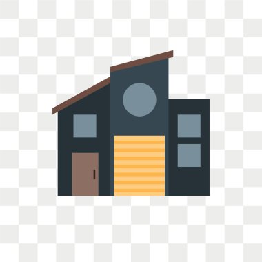 Saydam arka plan üzerinde House logosu izole House vektör simgesi