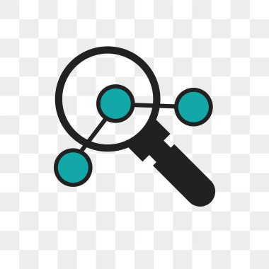 Saydam arka plan üzerinde D izole veri analytics vektör simgesi