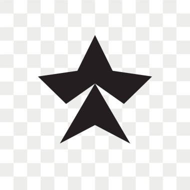 Saydam arka plan üzerinde yıldız logo d izole vektör yıldız simgesi